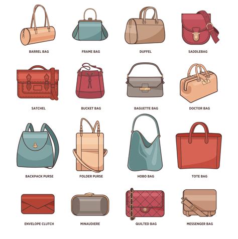 purse styles names|purse types and styles.